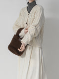 Olly Shetland Wool Cable Cardigan