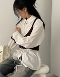 Peach String Loose Fit Shirt
