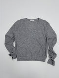 Alpha button V-neck loose fit knit