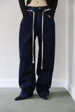Curved String Denim Jeans