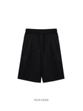 Basic Cotton Two Tuck Bermuda Pants