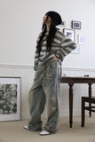 Striped Button Knit