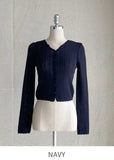 Aaron V-neck Punching Knit Cardigan