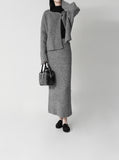 Low Button Cardigan Setup