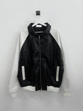 Blended Collar Two Way Leather Jacket