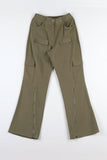 Zipper pocket wide pants