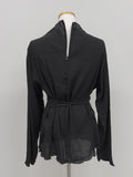 Yoru Mock Neck Strap Blouse
