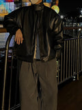 Winter High-Neck Leather Padding