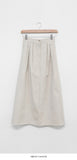 Lovey pin tuck cotton banding long skirt FW ver