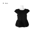 Putting Balloon Short Sleeve Cap Sleeve Blouse