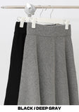 Flared Ribbed Long Skirt
