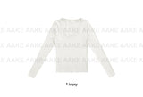 LACE TRIM V-NECK LONGSLEEVE