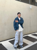 Scotch line cropped hooded parka