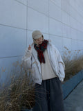 Winter Wool Heavy High Neck Lining Quilted Jumper