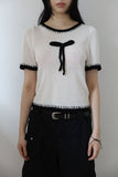 Ribbon Color Matching Round Knit