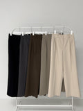 Two-Tuck Basic Wide Slacks
