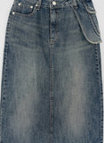Clun Pocket Denim Long Skirt