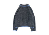 Tuen Color Matching Line Collar Knit Cardigan