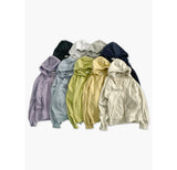 Unisex basic 2-way hood zip-up