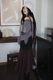 Antique Aru Off-Shoulder Cardigan