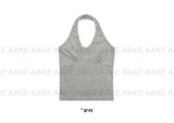 SHIRRING HALTER TOP