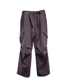 Purple Dying Curved Cargo Pants