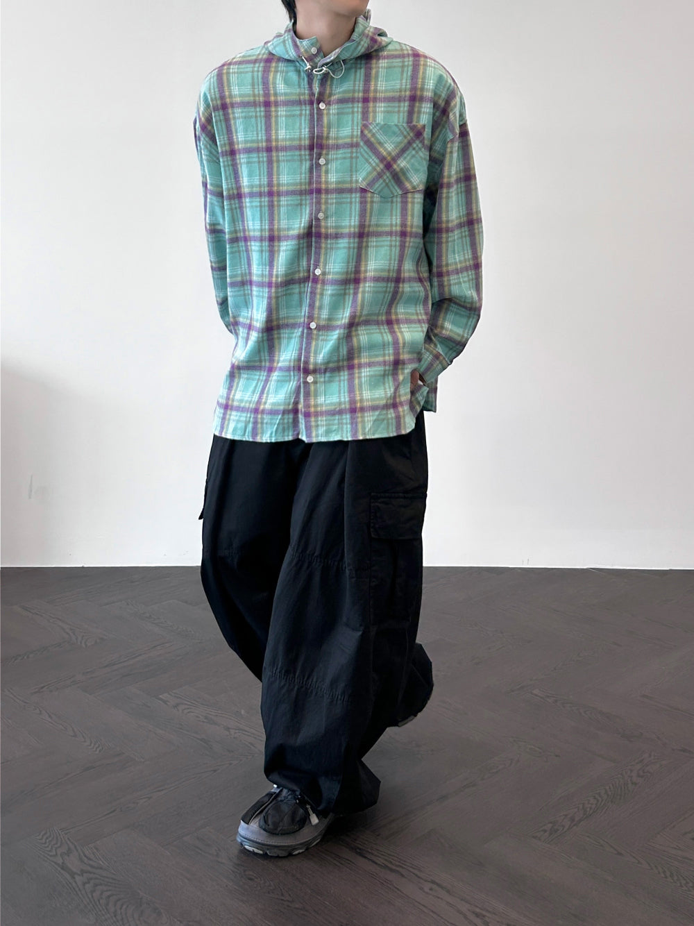 【DISCERNMENT】Kitsch Cap Hooded Shirt Jacket DISCERNMENT (ディーサーメント) - キッチュキャップフーディ