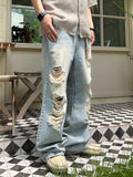 Kuje Tin Washing Light Blue Wide Denim