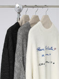 Lauren Lettering Embroidery Knit