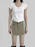 Roen Slit U-neck Tee