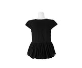 Putting Balloon Short Sleeve Cap Sleeve Blouse