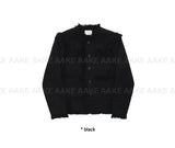 (WOOL) FRINGE POCKET TWEED JACKET