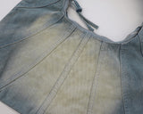 Lotto Vintage Slit Washing Denim Shoulder Bag