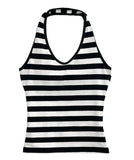 Clean Stripe Halter Sleeveless