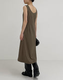 Two-Way Boatneck Sleeveless Long One Piece