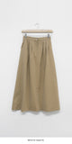 Lovey pin tuck cotton banding long skirt FW ver