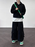 Sound Cutting Cropped Hoodie