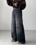 Naughty Double Knee Wide Denim