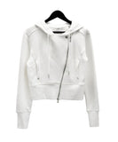 Moel Ribbed Rider Hood Zip-Up