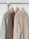 [Premium] Peanut Wool Cable Knit