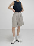 Seed Cotton Banding Bermuda Pants