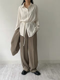 Peach String Loose Fit Shirt
