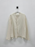 S/S Linen Hidden Button Light Shirt