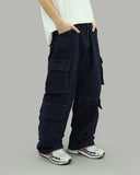 Double pocket washed denim pants