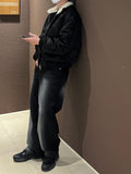 Highlight Washed Wide Black Denim