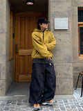 Orange Stitch Double Knee Denim