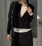 Double Button Basic Cardigan