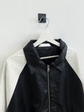 Blended Collar Two Way Leather Jacket