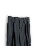 Pleated multi-tuck long wide slacks trouser