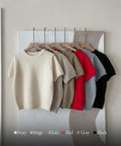 Onlyyou Round Short Sleeve Knit